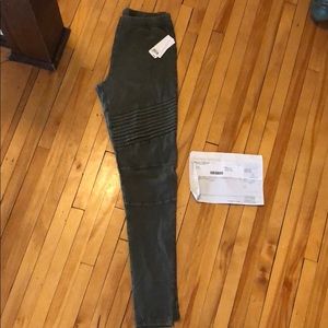 Brand new BP moto leggings, green medium